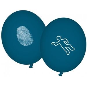 Detective politie thema ballonnen 24x stuks - Feestartikelen/versiering