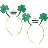 Fiestas St. Patricks day verkleed diadeem/haarband - 6x - groen - Ierland thema feest accessoires