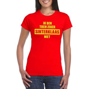 Sint shirt rood Ik ben toch zeker Sinterklaas niet voor dames