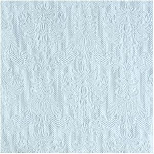 Luxe servetten barok patroon lichtblauw 3-laags 30x stuks