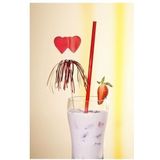 100x stuks hartjes cocktailprikkers van 22 cm - Bruiloft of Valentijn liefde feest thema artikelen
