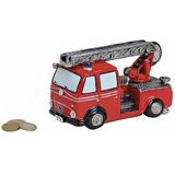 Brandweerwagen spaarpot 16 cm