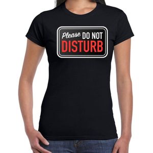 Fout Niet storen / Please do not DISTURB t-shirt met zwart voor dames - fout fun tekst shirt