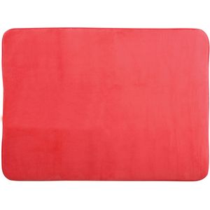 MSV Badkamerkleedje/badmat tapijt - voor op de vloer - rood - 50 x 70 cm - Microfibre