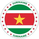 Suriname versiering onderzetters/bierviltjes - 100 stuks - Suriname thema feestartikelen