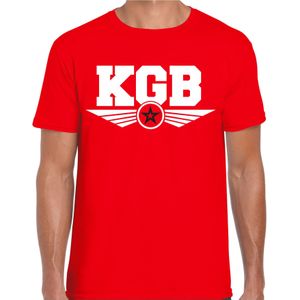 KGB agent verkleed shirt rood voor heren - geheim agent - verkleed kostuum / verkleedkleding