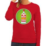 Foute kersttrui / sweater Merry Chrismas Vodka rood voor dames - Kersttrui voor wodka liefhebber