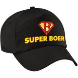 Super boer pet zwart Achterhoek festival cap voor volwassenen - festival accessoire