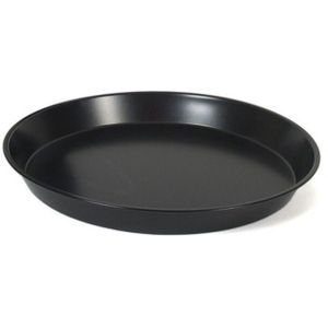 Quiche/taart bakvorm/bakblik rond 36 x 4 cm zwart - Springvormen