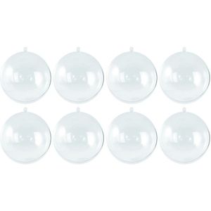 40x ransparante hobby/DIY kerstballen 7 cm - Knutselen - Kerstballen maken hobby materiaal/basis materialen