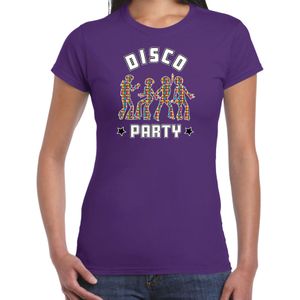 Bellatio Decorations disco verkleed t-shirt dames - jaren 80 feest outfit - disco party