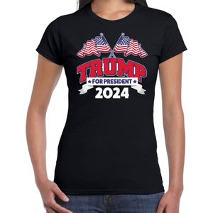 Bellatio Decorations T-shirt Trump dames - 2024 electie - fout/grappig voor carnaval