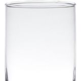 Transparante home-basics Cylinder vorm vaas/vazen van glas 20 x 12 cm - Bloemen/takken/boeketten vaas voor binnen gebruik
