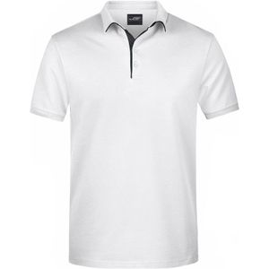 Polo shirt Golf Pro premium wit/zwart voor heren - Witte herenkleding - Werkkleding/zakelijke kleding polo t-shirt