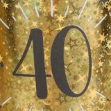 Verjaardag feest bekertjes leeftijd - 50x - 40 jaar - goud - karton - 270 ml