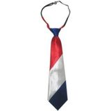 2x stuks stropdas vlag Nederland kleuren - Holland fans/supporters verkleedkleding