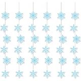 6x stuks sneeuwvlokken decoratie slinger 108 cm - Feestslinger van brandvertragend papier - Winter thema feestversiering
