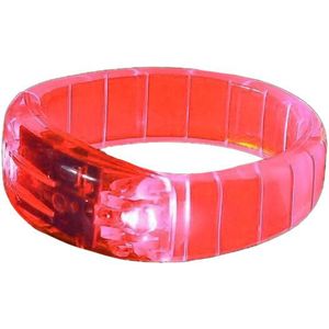 2x stuks rode lichtgevende armbanden met LED lichtjes - Verkleed accessoires