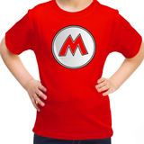 Bellatio Decorations game verkleed t-shirt kinderen - loodgieter Mario - rood - carnaval/themafeest