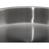 Secret de Gourmet - Hapjespan met deksel - Alle kookplaten/warmtebronnen geschikt - zilver - Dia 28 cm