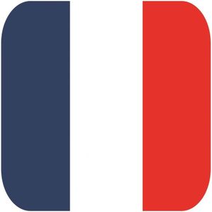 15x Bierviltjes Franse vlag vierkant - Frankrijk feestartikelen - Landen decoratie