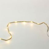 Chaks Lichtsnoer/lichtverlichting - 3x - jute - warm wit - 160 cm - touwverlichting