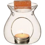 Ideas4seasons Amberblokjes/geurblokjes cadeauset - jasmijn - inclusief geurbrander en mini rasp