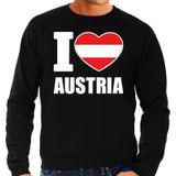 I love Austria supporter sweater / trui voor heren - zwart - Oostenrijk landen truien - Oostenrijkse fan kleding heren