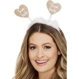 Smiffys Diadeem/tiara Team Bride - 10x - wit/goud - polyester - 25 x 25 cm - vrijgezellenfeest