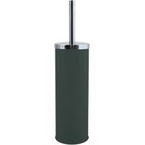 MSV Toiletborstel in houder/wc-borstel - metaal - donkergroen - 38 cm - Badkamer