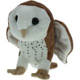 Pluche knuffel dieren Kerkuil vogel van 20 cm - Speelgoed uilen knuffels - Cadeau voor jongens/meisjes