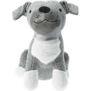 H&amp;S Collection Deurstopper - hond - donker grijs - 27 x 20 x 27 cm - polyester - dieren thema deurstoppers
