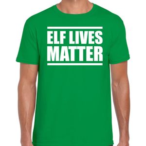 Elf  lives matter Kerstshirt / Kerst t-shirt groen voor heren - Kerstkleding / Christmas outfit
