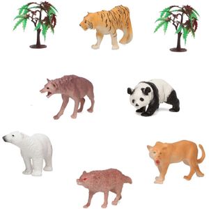 6x Plastic safari/jungle dieren speelgoed figuren 11 cm voor kinderen - Speelgoeddieren - Speelgoedfiguren - Wilde dieren - Dieren speelset safaridieren