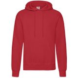 Fruit of the Loom capuchon sweater rood voor volwassenen - Classic Hooded Sweat - Hoodie - Heren kleding