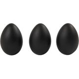Set van 24x stuks eieren zwart plastic 6 cm - Paaseieren - Pasen decoratie knutsel materiaal