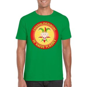 Carnavalsvereniging De Harde Plasser fun t-shirt heren groen - Limburg carnaval verkleedkleding