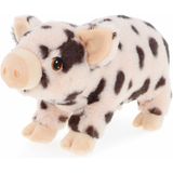 Keel Toys pluche varken/biggetje knuffeldier - roze gevlekt - lopend - 28 cm - Luxe Eco kwaliteit knuffels