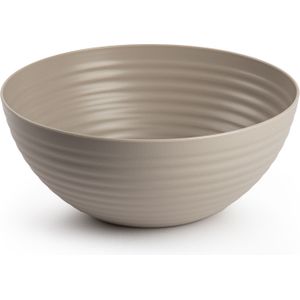 Plasticforte Serveerschaal/saladeschaal - D25 x H10.5 cm - kunststof - taupe - 3500 ml