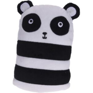H&amp;S Collection Deurstopper - panda - 15 x 9 x 20 cm - polyester - dieren thema deurstoppers