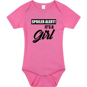 Spoiler alert girl gender reveal cadeau tekst baby rompertje roze meisjes - Kraamcadeau - Babykleding