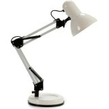 Pincello Tafellamp/bureaulampje High Light - metaal - wit - H58 cm - buigbaar - hoog model - leeslampje