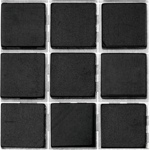 189x stuks mozaieken maken steentjes/tegels kleur zwart met formaat 10 x 10 x 2 mm