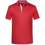 Polo shirt Golf Pro premium rood/wit voor heren - Rode herenkleding - Werkkleding/zakelijke kleding polo t-shirt