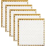 Santex feest servetten - stippen - 100x stuks - 25 x 25 cm - papier - wit/goud