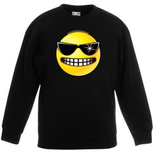 emoticon/ emoticon sweater stoer zwart kinderen