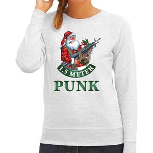 Foute Kerstsweater / kersttrui 1,5 meter punk grijs voor dames - Kerstkleding / Christmas outfit