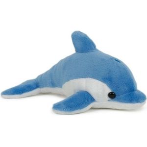 Pluche Dolfijn Knuffel Blauw 20 cm Speelgoed - Zeedieren Dolfijnen Knuffeldier - Dierenknuffels