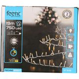 Feeric lights and christmas clusterverlichting - warm wit - 750 leds - 19 m - transparant snoer