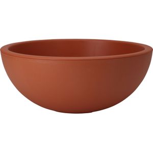 Pro Garden Plantenpot/bloempot ronde schaal - kunststof - terracotta - D40 x H16 cm - Voor buiten